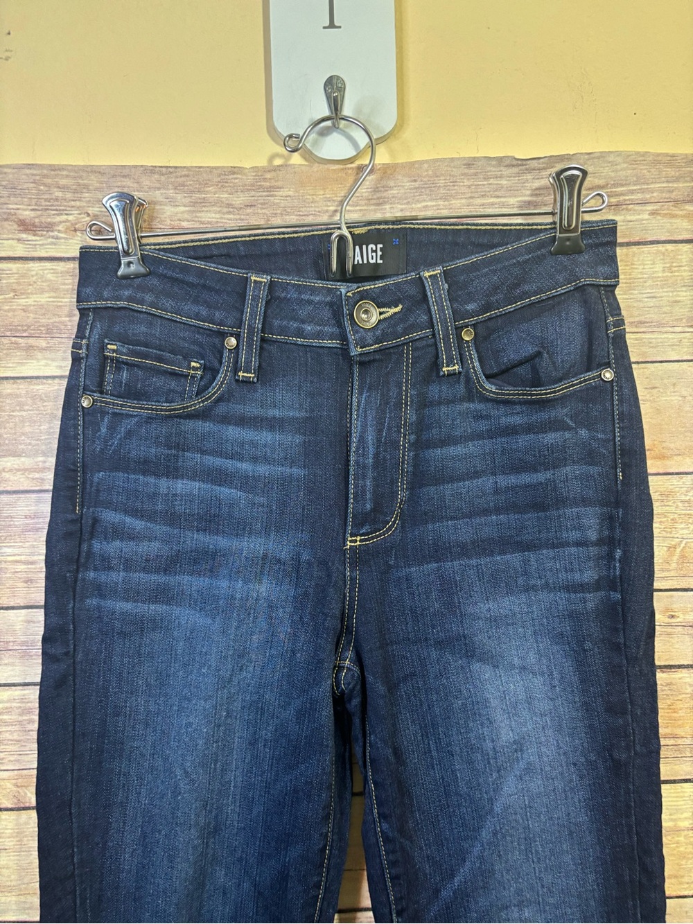 PAIGE Hoxton Ankle dark wash denim jeans Size 25 - Picture 3 of 8
